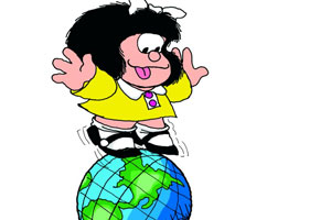 Quino le da vida a Mafalda